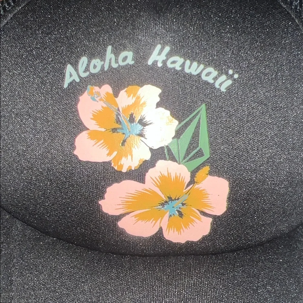 Volcom Black Mesh Aloha Hawaii‎ Trucker Hat